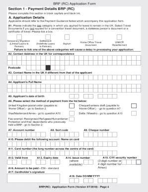 Image result for Biometric Residence Permit Application Form