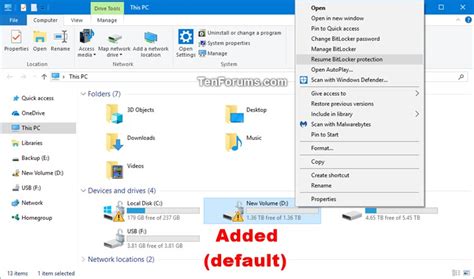 Afbeeldingsresultaten voor BitLocker Menu