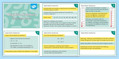 Image result for Maths Negative Numbers Flash Cards
