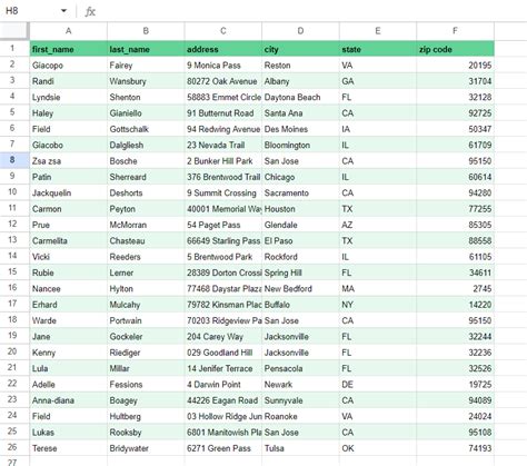 Image result for Google Sheets Table Modern Design