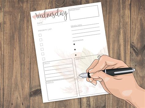 Image result for Work Planner Pages Printable