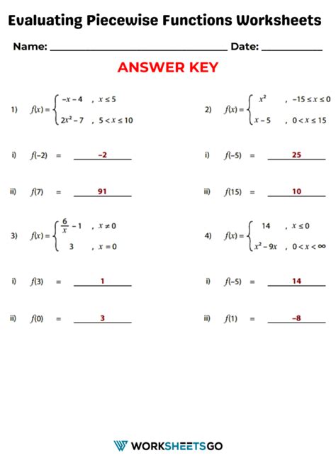 Afbeeldingsresultaten voor AFM Piecewise Functions Worksheet