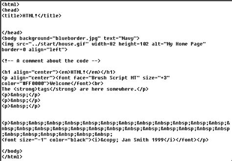 Image result for HTML Code for Example