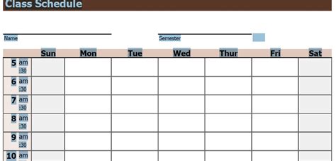 Image result for Class Time Table Sheet