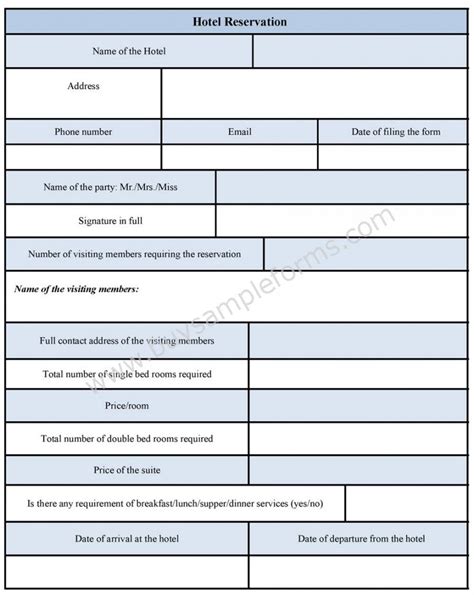Hotel Reservation Form に対する画像結果