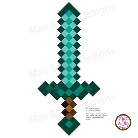 Minecraft Sword Printable Free Small に対する画像結果