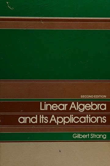 Image result for Linear Algebra And Its Applications Gilbert Strang