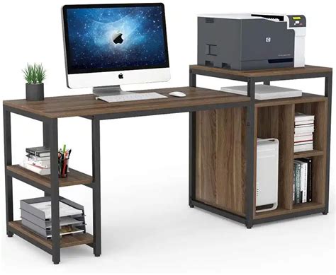 Toradh íomhá ar Computer Desk with Printer Stand
