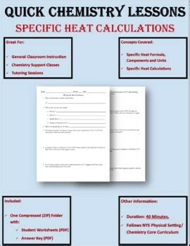 Heat Calculations Answer Key Worksheet に対する画像結果