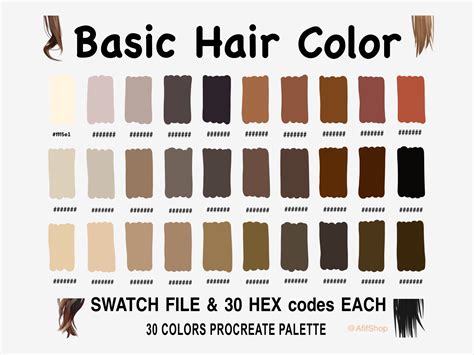 Afbeeldingsresultaten voor Basic Hair Color Chart Hex