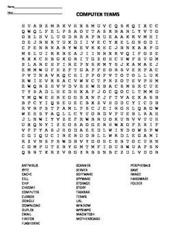 Computer Terms Word Search に対する画像結果