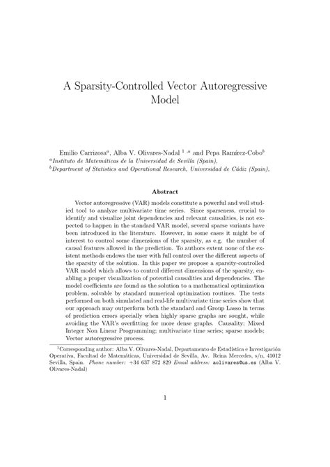 Image result for Sparse Vector Autoregressive Models