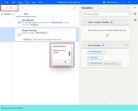Power Automate Execute a Script に対する画像結果