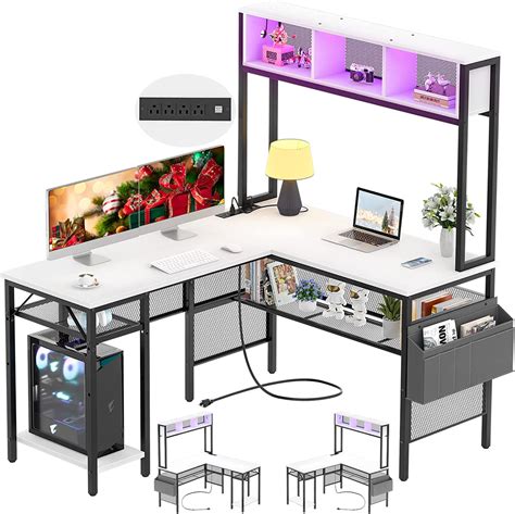 Afbeeldingsresultaten voor Corner Computer Table with Storage