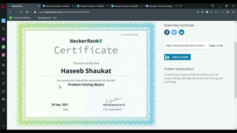 Toradh íomhá ar HackerRank Certificate Sample