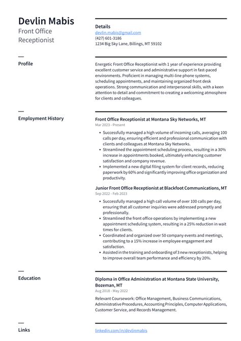 Receptionist Objective Simple Examples എന്നതിനുള്ള ഇമേജ് ഫലം