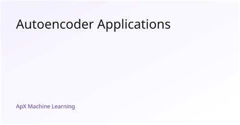 Toradh íomhá ar Autoencoder Applications