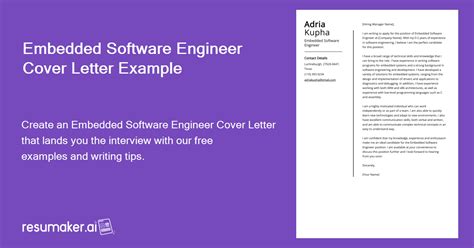 Image result for Cover Letter Embedded Software Developer