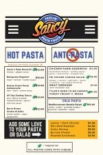 Image result for Feelin Saucy Menu