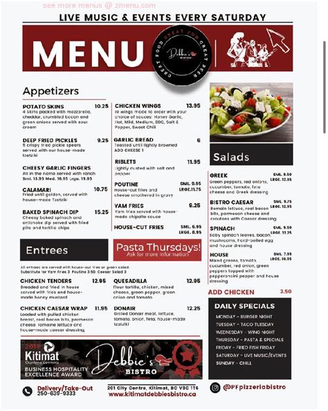 Image result for Bistro Restaurant Menu