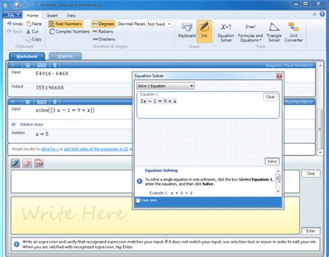 Image result for Math Ink On Microsoft Math App