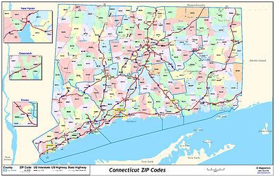 Image result for Connecticut 3 Digit Zip Code Map