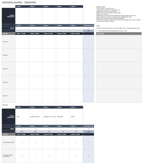 Image result for Free Decision Matrix Template