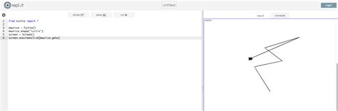 Afbeeldingsresultaten voor Repl.it Python Turtle Code