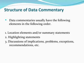 Image result for Data Commentary Example