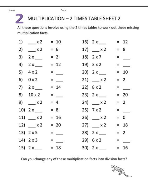Afbeeldingsresultaten voor Multiplication Table Activity