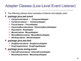 Image result for Event Classes and Listener in Java