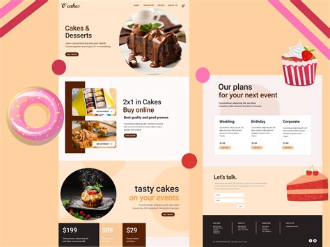 Cake Order Page Design に対する画像結果