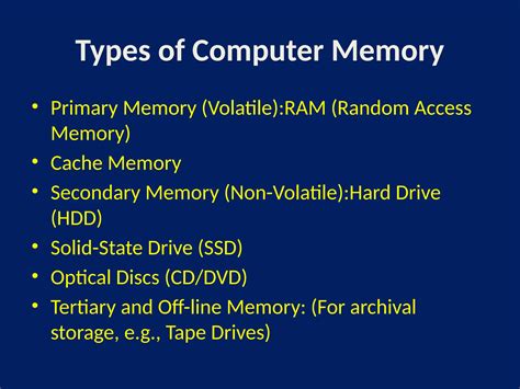 Image result for Types of Memory in a Computer