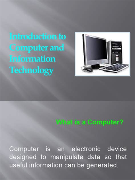 Image result for Introduction to Computing Technology