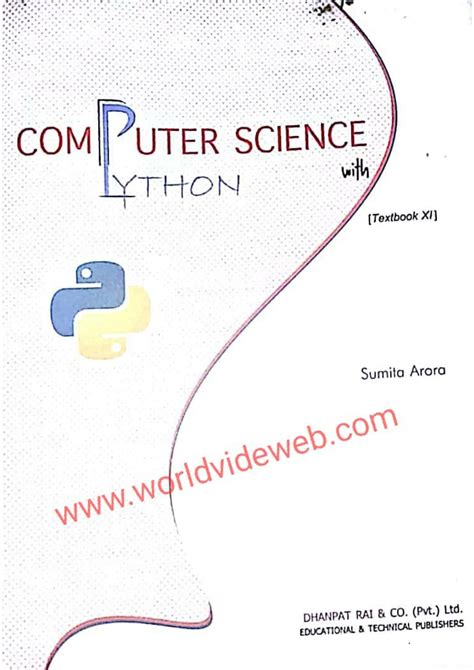 Computer Science with Python Class 11 PDF に対する画像結果