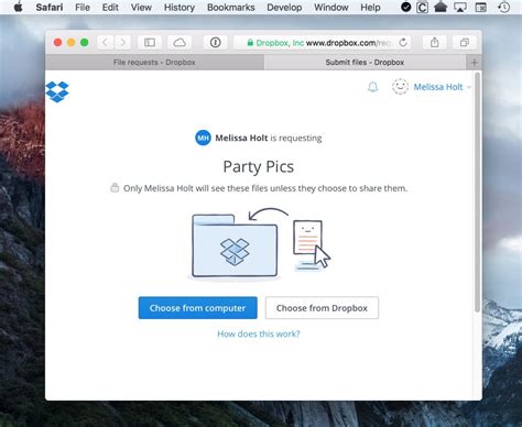 Toradh íomhá ar Dropbox Request Files