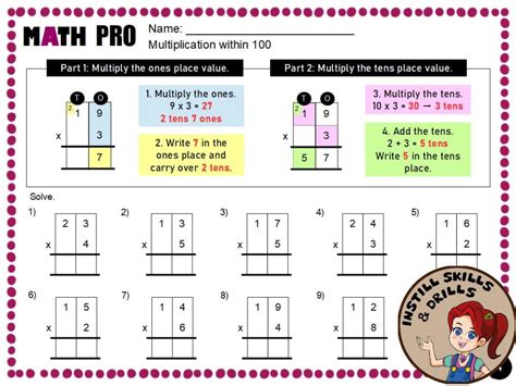 Toradh íomhá ar Double-Digit Multiplication Equation