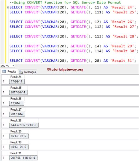 Date as Date Time SQL に対する画像結果
