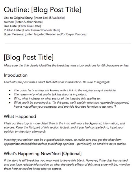Image result for Blog Format Template