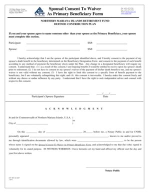 Toradh íomhá ar Sample Spousal Waiver Form