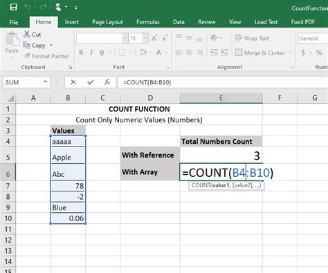 Image result for How to Use Count Function Excel
