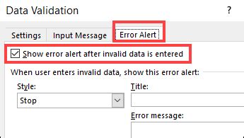 Data Validation Excel Error Alert に対する画像結果
