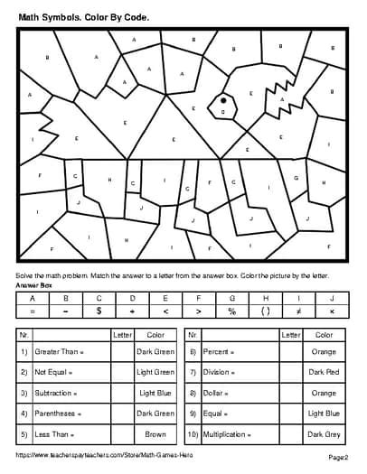Image result for Math Symbols Coloring Pages