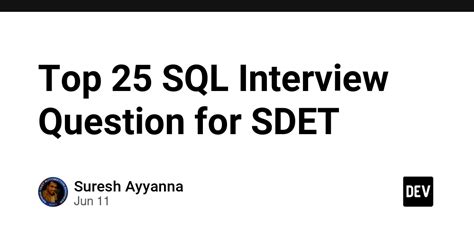 Image result for SQL Interview Questions and Answers Sdet