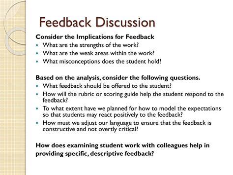 Image result for Discussion/Feedback Examples