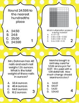 STAAR Released Test 5th Grade Math Grid に対する画像結果