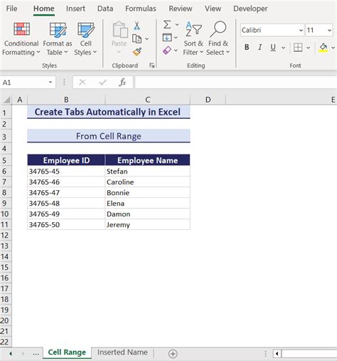 Image result for Excel Make Tab