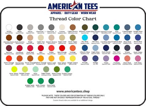 Image result for Thread Color Choice Chart