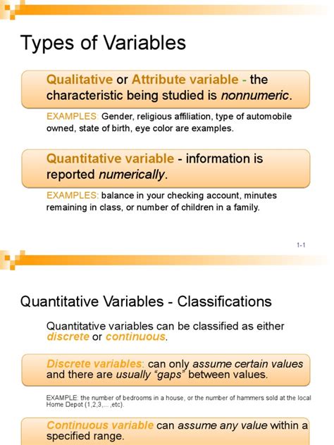 Types of Variables: Qualitative Attribute Variable | PDF | Level Of ...
