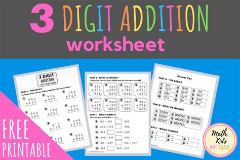 Image result for Math Worksheets Grade 2 3-Digit Addition